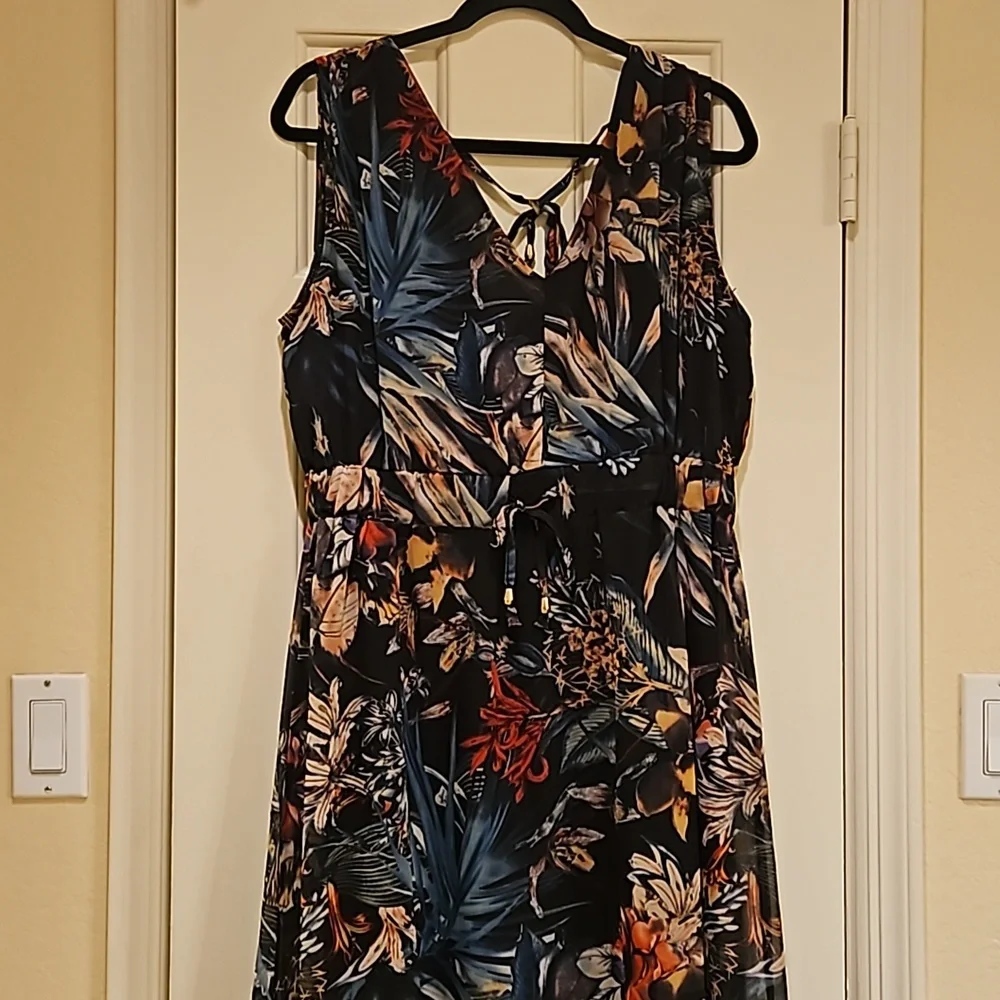 Brand unknown Long Black Floral Sundress Size 2xl - Picture 3 of 11